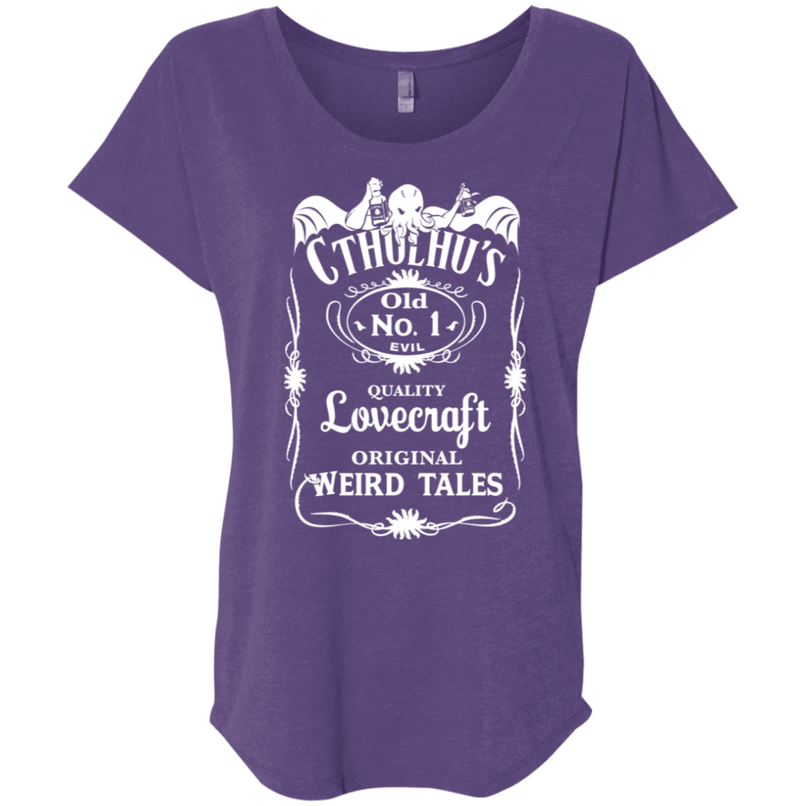 T-Shirts Purple Rush / X-Small Cthulhu's Triblend Dolman Sleeve