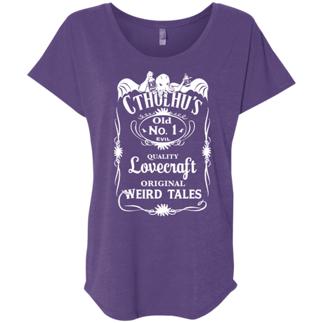 T-Shirts Purple Rush / X-Small Cthulhu's Triblend Dolman Sleeve