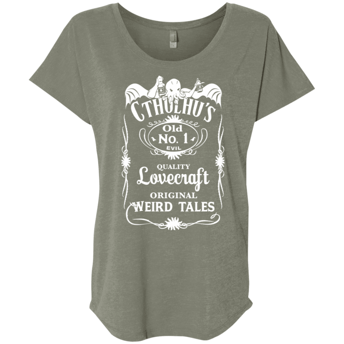 T-Shirts Venetian Grey / X-Small Cthulhu's Triblend Dolman Sleeve