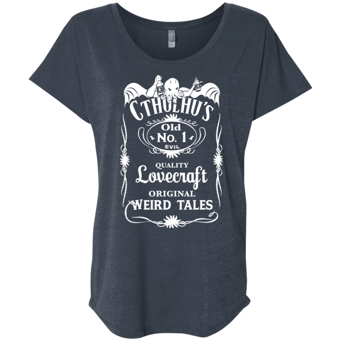 T-Shirts Vintage Navy / X-Small Cthulhu's Triblend Dolman Sleeve
