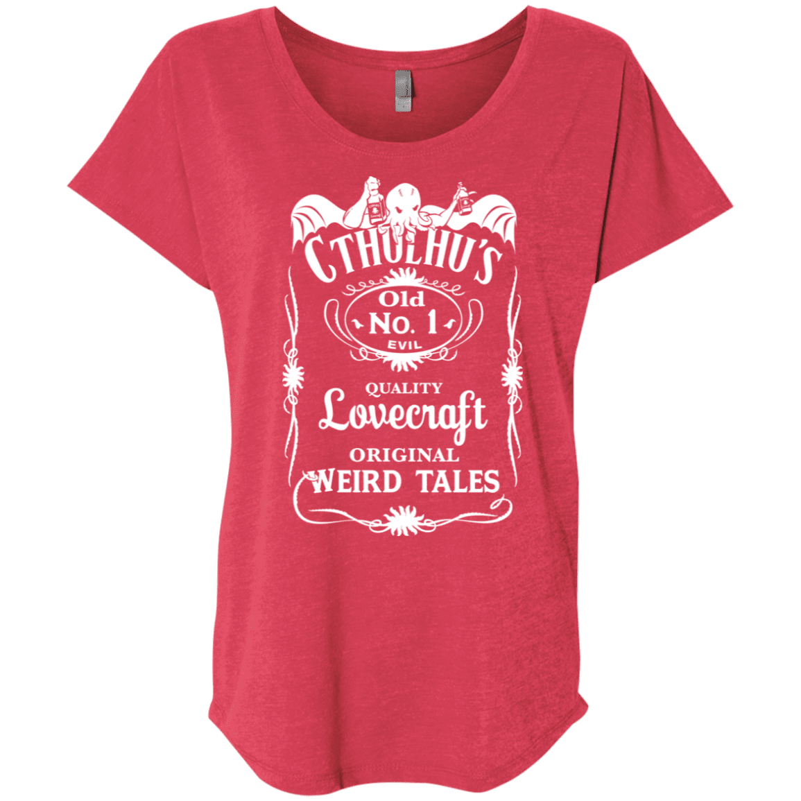 T-Shirts Vintage Red / X-Small Cthulhu's Triblend Dolman Sleeve