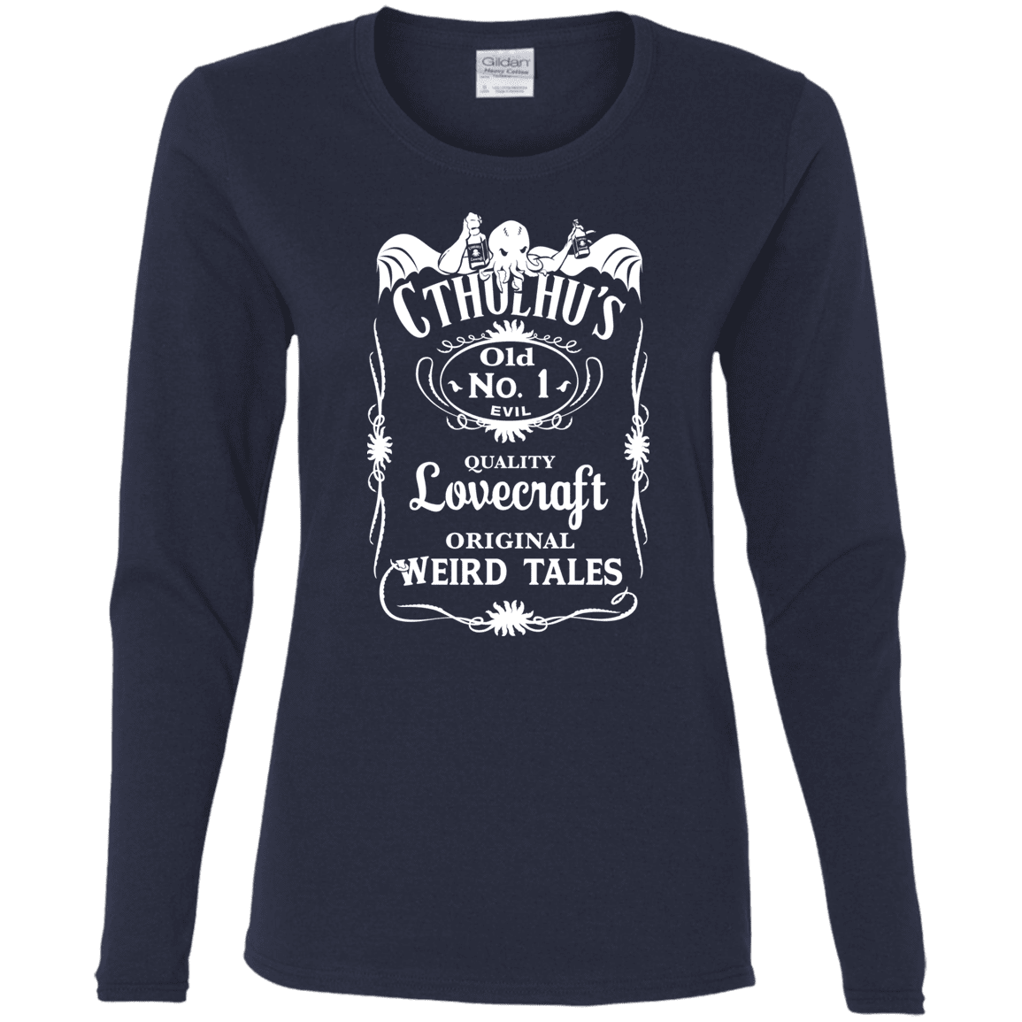 T-Shirts Navy / S Cthulhu's Women's Long Sleeve T-Shirt