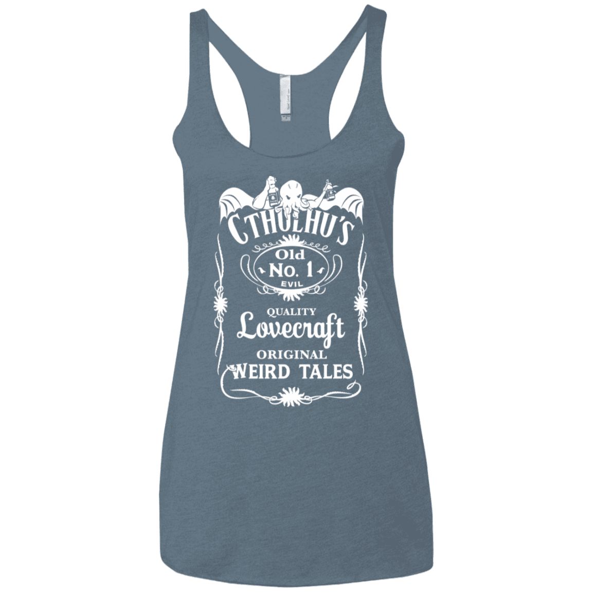 T-Shirts Indigo / X-Small Cthulhu's Women's Triblend Racerback Tank