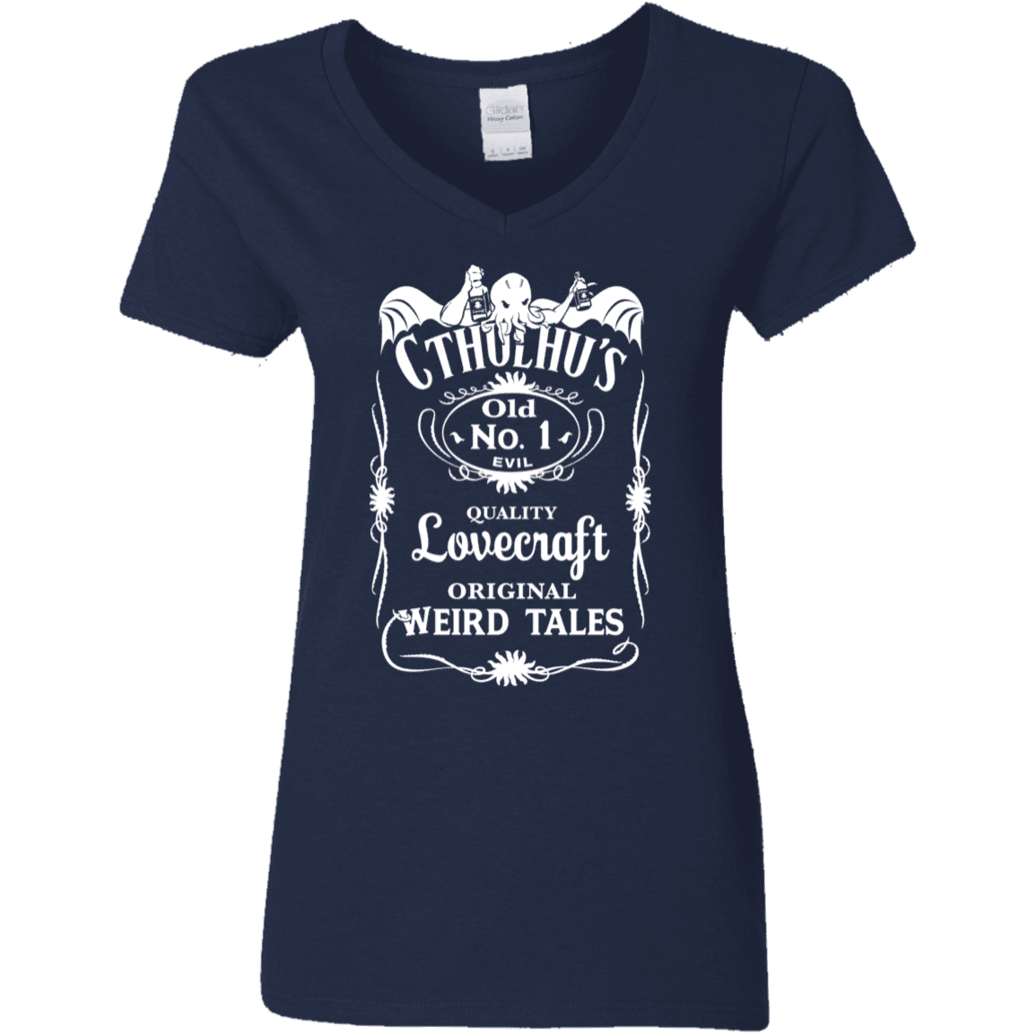 T-Shirts Navy / S Cthulhu's Women's V-Neck T-Shirt