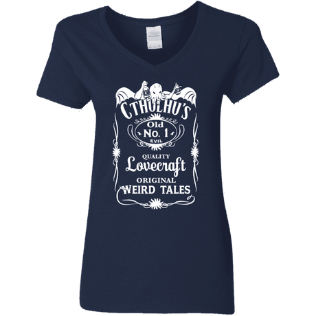 T-Shirts Navy / S Cthulhu's Women's V-Neck T-Shirt