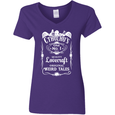 T-Shirts Purple / S Cthulhu's Women's V-Neck T-Shirt