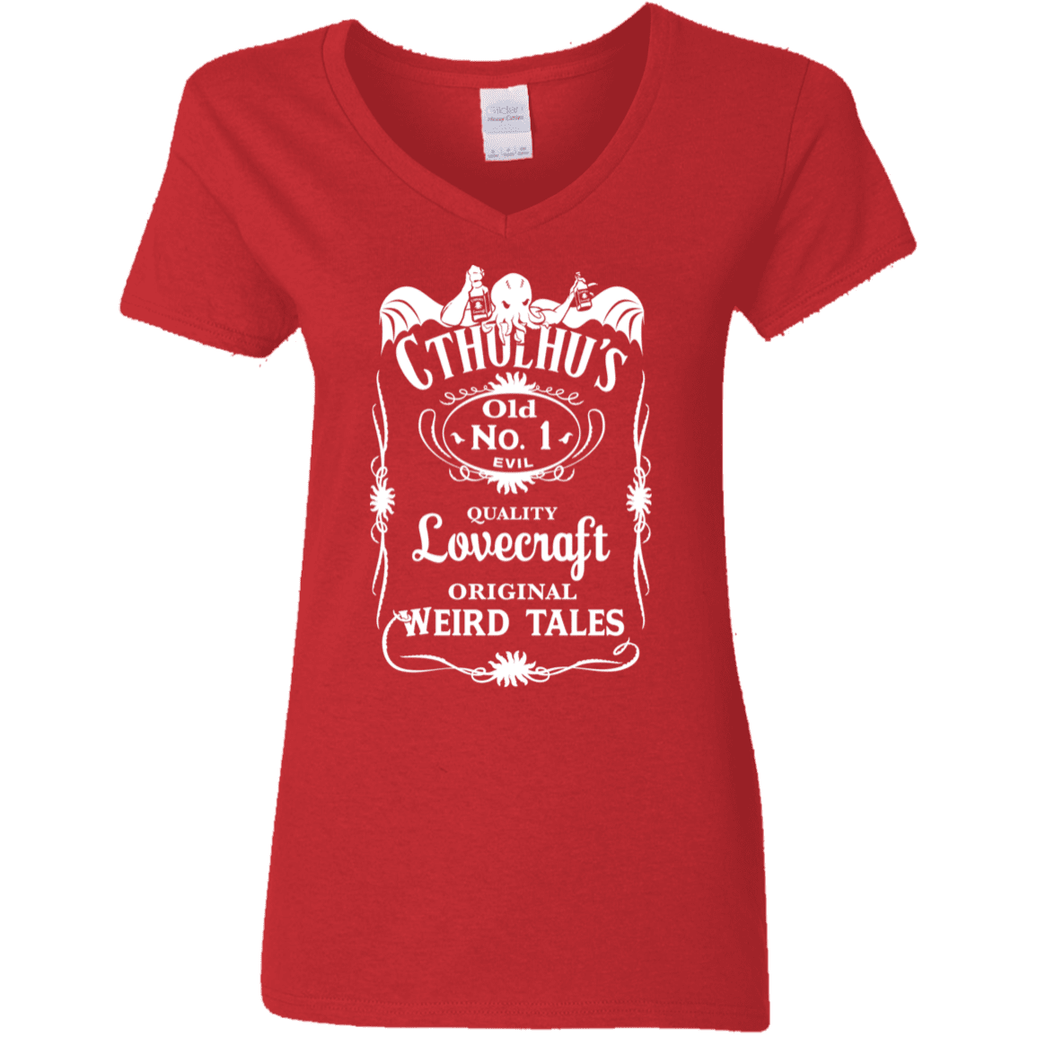 T-Shirts Red / S Cthulhu's Women's V-Neck T-Shirt