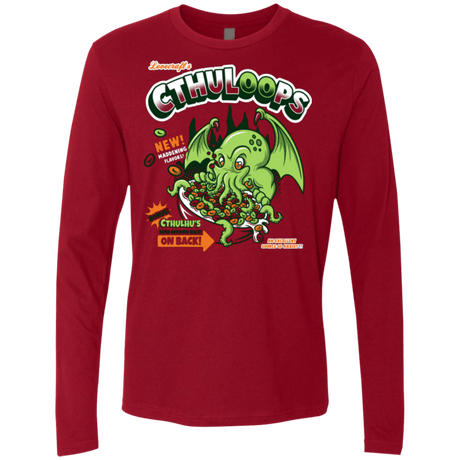 T-Shirts Cardinal / Small Cthuloops Men's Premium Long Sleeve