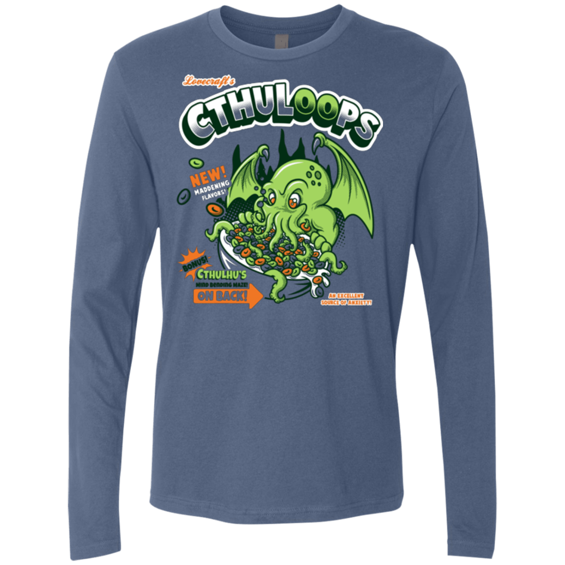 T-Shirts Indigo / Small Cthuloops Men's Premium Long Sleeve