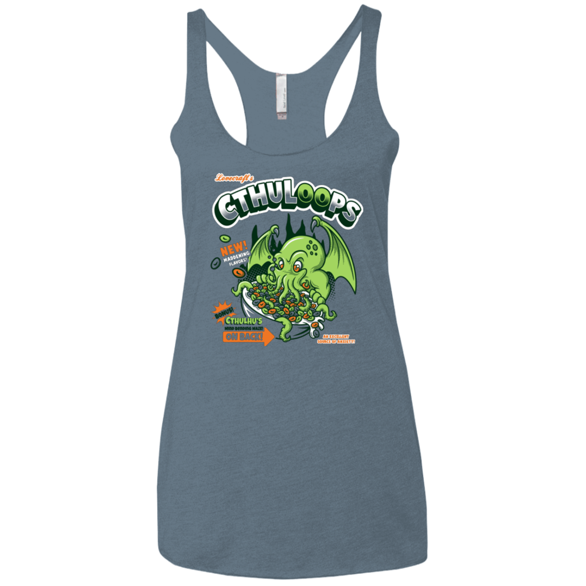 T-Shirts Indigo / X-Small Cthuloops Women's Triblend Racerback Tank