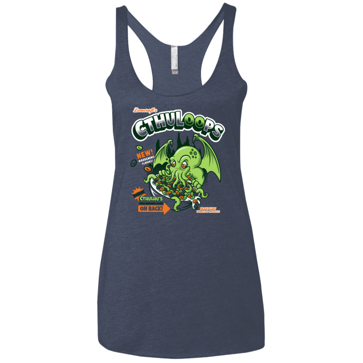 T-Shirts Vintage Navy / X-Small Cthuloops Women's Triblend Racerback Tank