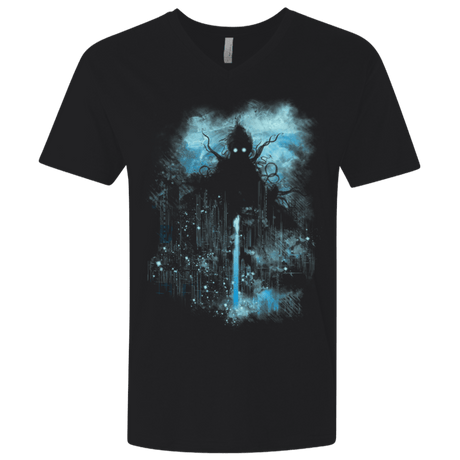 T-Shirts Black / X-Small Cthulu Class Vs Little Hero Men's Premium V-Neck