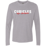 T-Shirts Heather Grey / Small Cubicles Kill Neurons Men's Premium Long Sleeve
