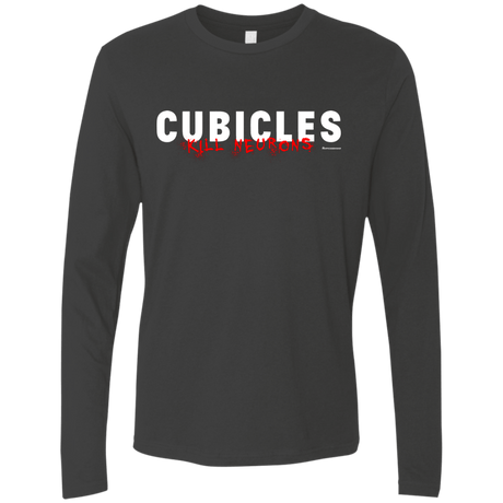T-Shirts Heavy Metal / Small Cubicles Kill Neurons Men's Premium Long Sleeve