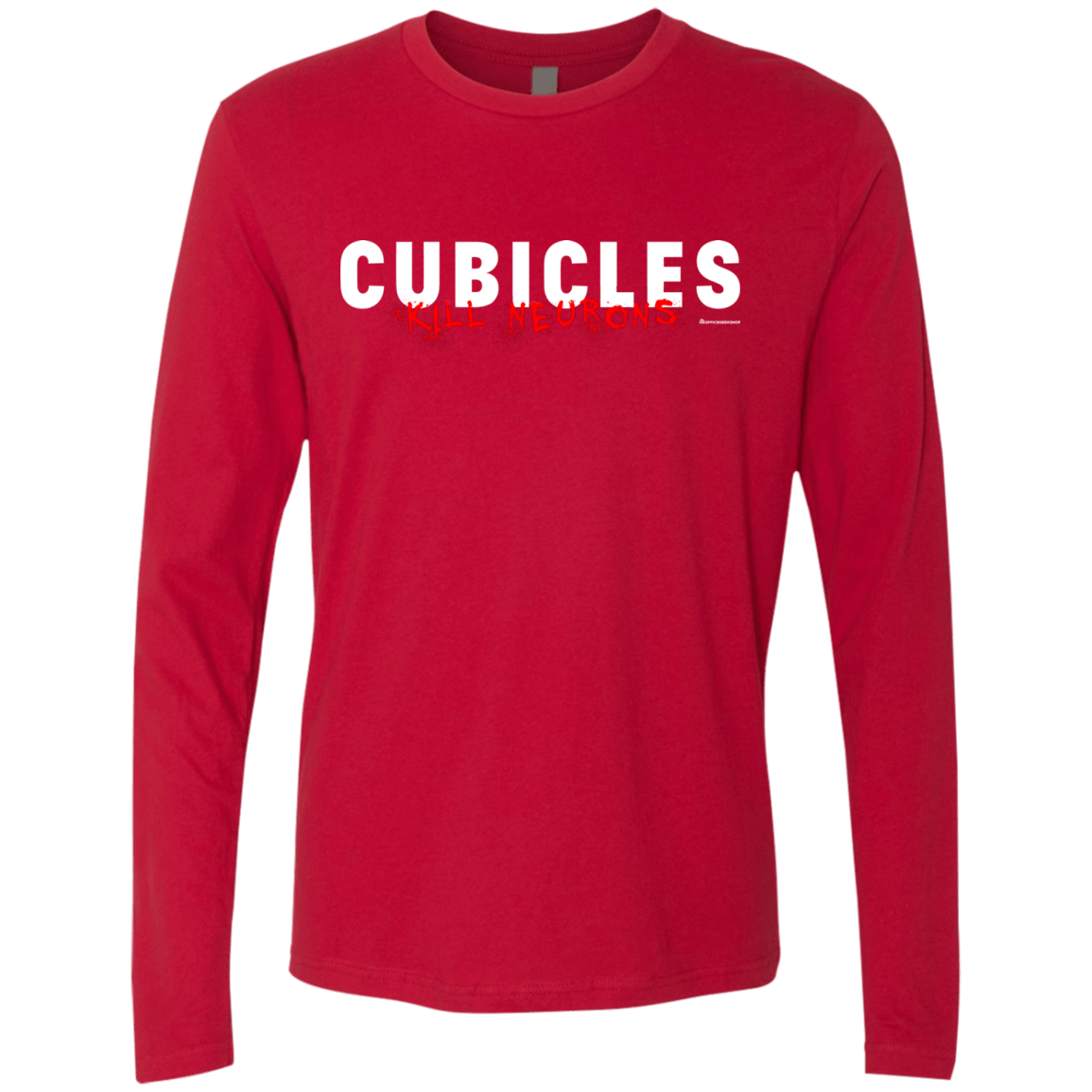 T-Shirts Red / Small Cubicles Kill Neurons Men's Premium Long Sleeve
