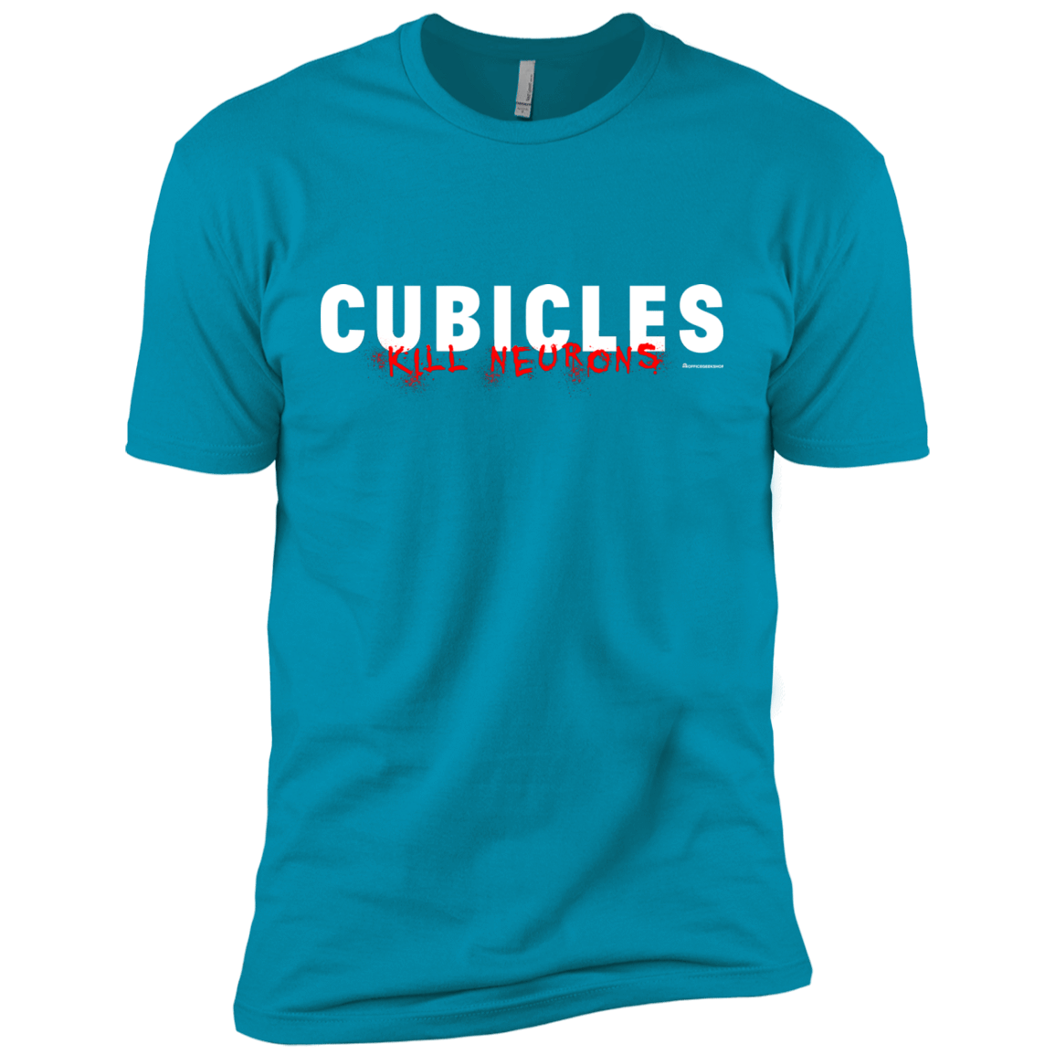 T-Shirts Turquoise / X-Small Cubicles Kill Neurons Men's Premium T-Shirt