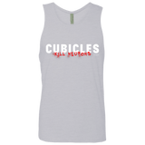 T-Shirts Heather Grey / Small Cubicles Kill Neurons Men's Premium Tank Top