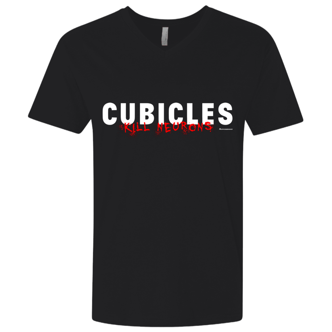 T-Shirts Black / X-Small Cubicles Kill Neurons Men's Premium V-Neck