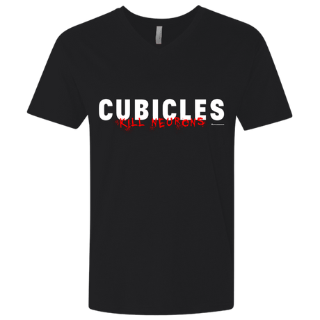 T-Shirts Black / X-Small Cubicles Kill Neurons Men's Premium V-Neck