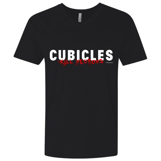 T-Shirts Black / X-Small Cubicles Kill Neurons Men's Premium V-Neck