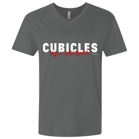 T-Shirts Heavy Metal / X-Small Cubicles Kill Neurons Men's Premium V-Neck