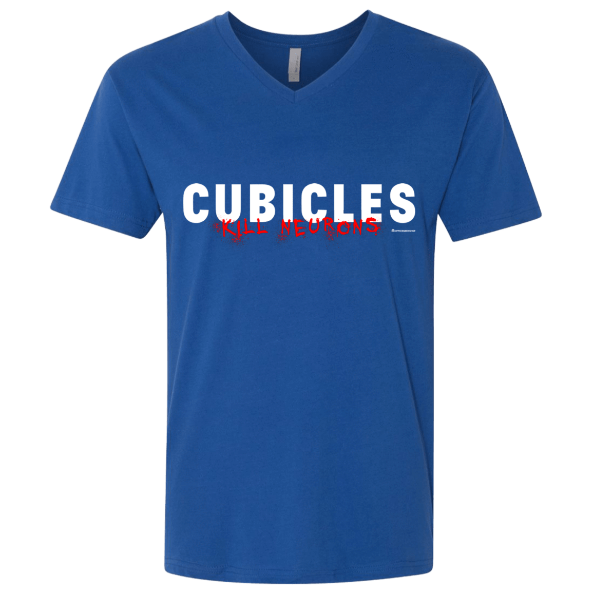 T-Shirts Royal / X-Small Cubicles Kill Neurons Men's Premium V-Neck