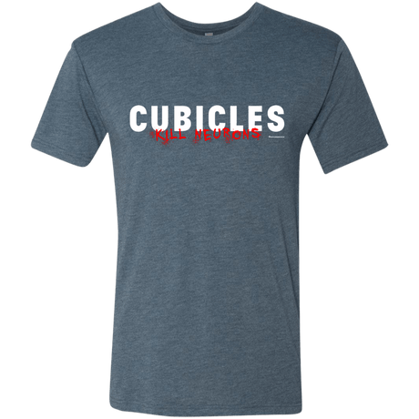 T-Shirts Indigo / Small Cubicles Kill Neurons Men's Triblend T-Shirt