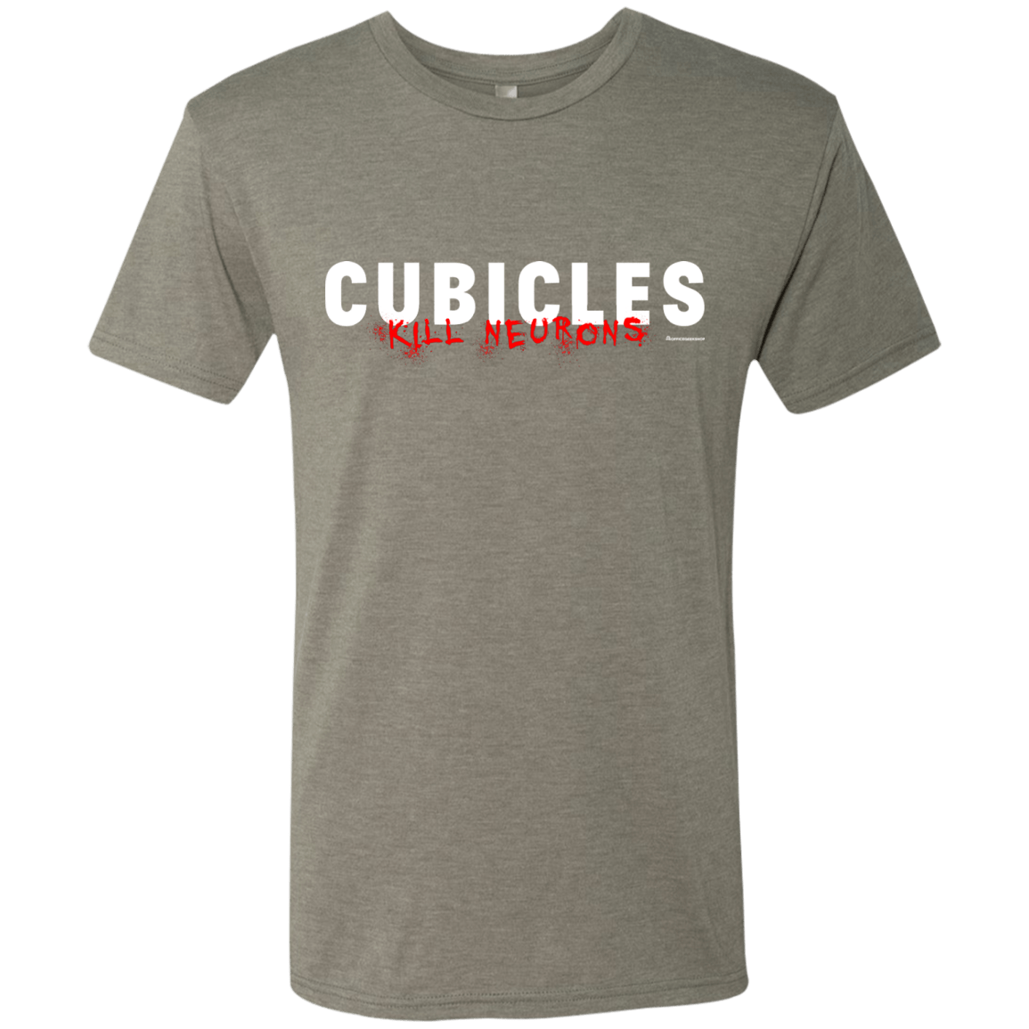 T-Shirts Venetian Grey / Small Cubicles Kill Neurons Men's Triblend T-Shirt