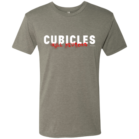 T-Shirts Venetian Grey / Small Cubicles Kill Neurons Men's Triblend T-Shirt