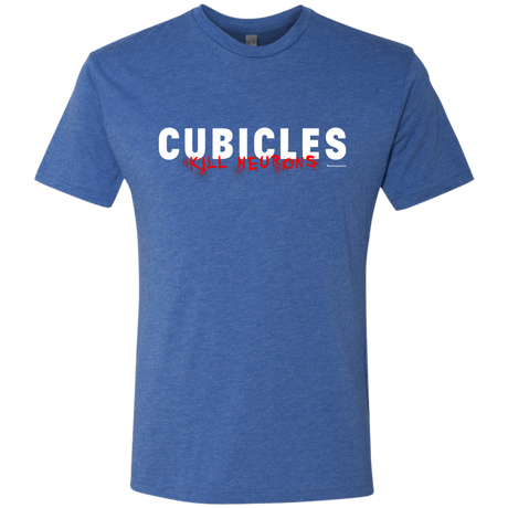 T-Shirts Vintage Royal / Small Cubicles Kill Neurons Men's Triblend T-Shirt