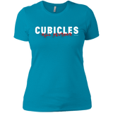 T-Shirts Turquoise / X-Small Cubicles Kill Neurons Women's Premium T-Shirt