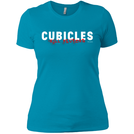 T-Shirts Turquoise / X-Small Cubicles Kill Neurons Women's Premium T-Shirt