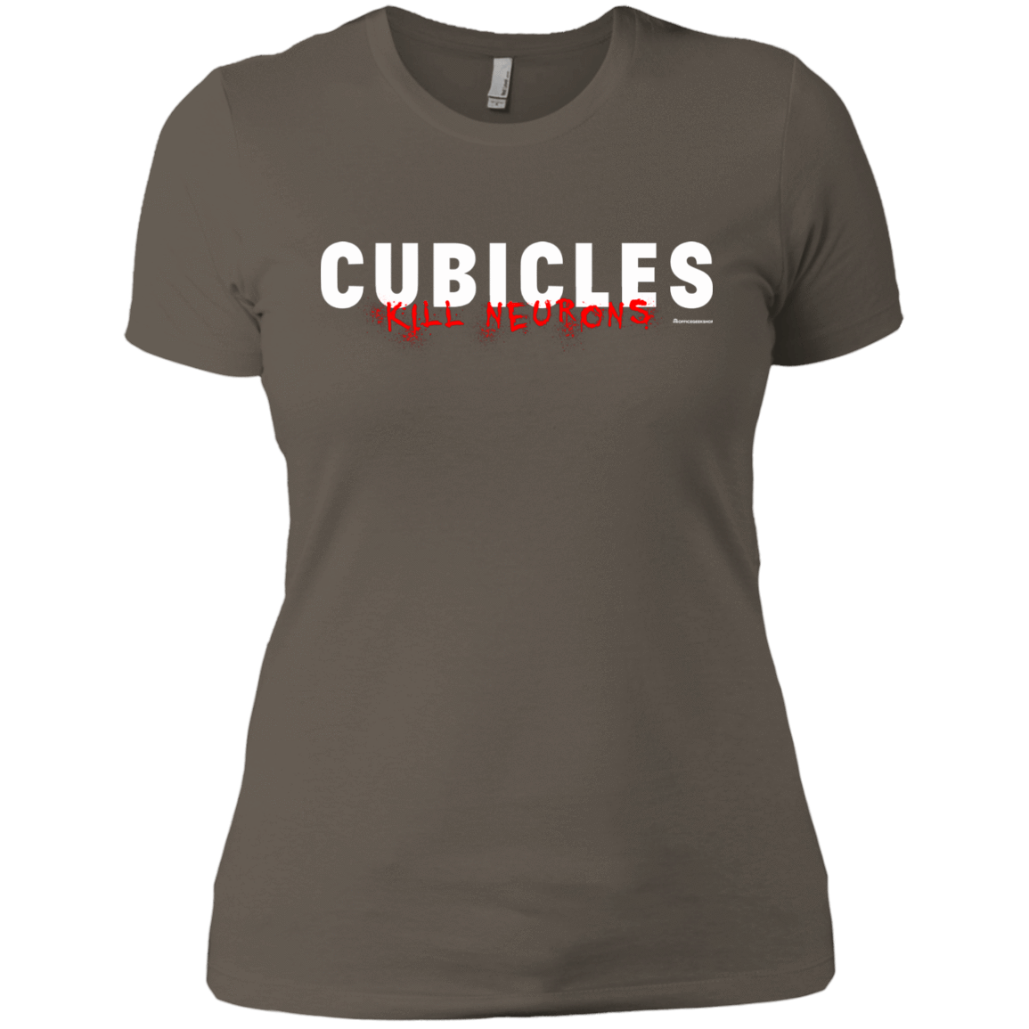 T-Shirts Warm Grey / X-Small Cubicles Kill Neurons Women's Premium T-Shirt