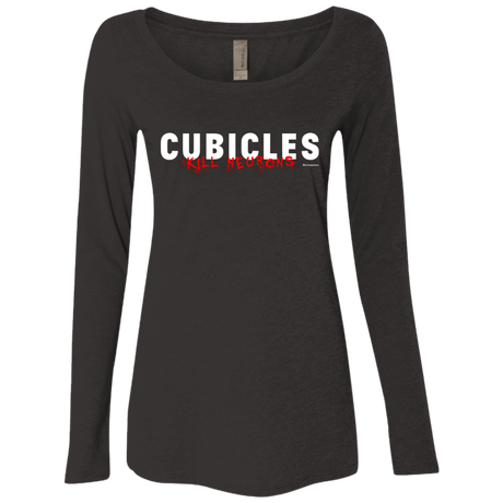 T-Shirts Vintage Black / Small Cubicles Kill Neurons Women's Triblend Long Sleeve Shirt