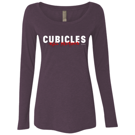 T-Shirts Vintage Purple / Small Cubicles Kill Neurons Women's Triblend Long Sleeve Shirt