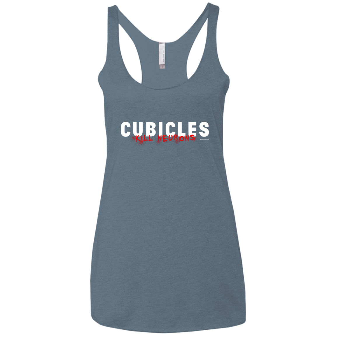 T-Shirts Indigo / X-Small Cubicles Kill Neurons Women's Triblend Racerback Tank