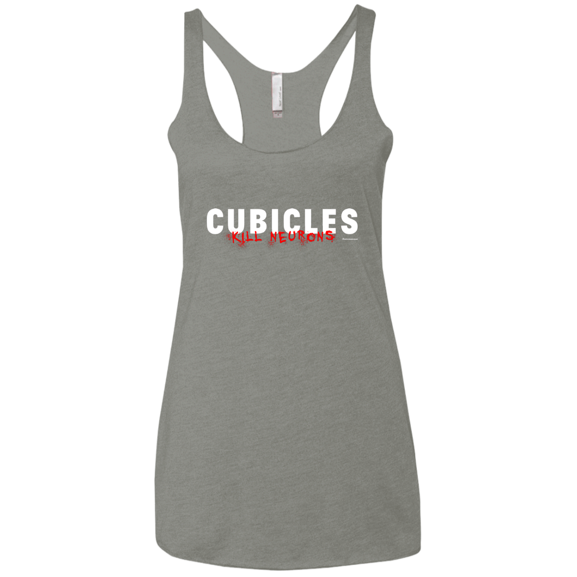 T-Shirts Venetian Grey / X-Small Cubicles Kill Neurons Women's Triblend Racerback Tank