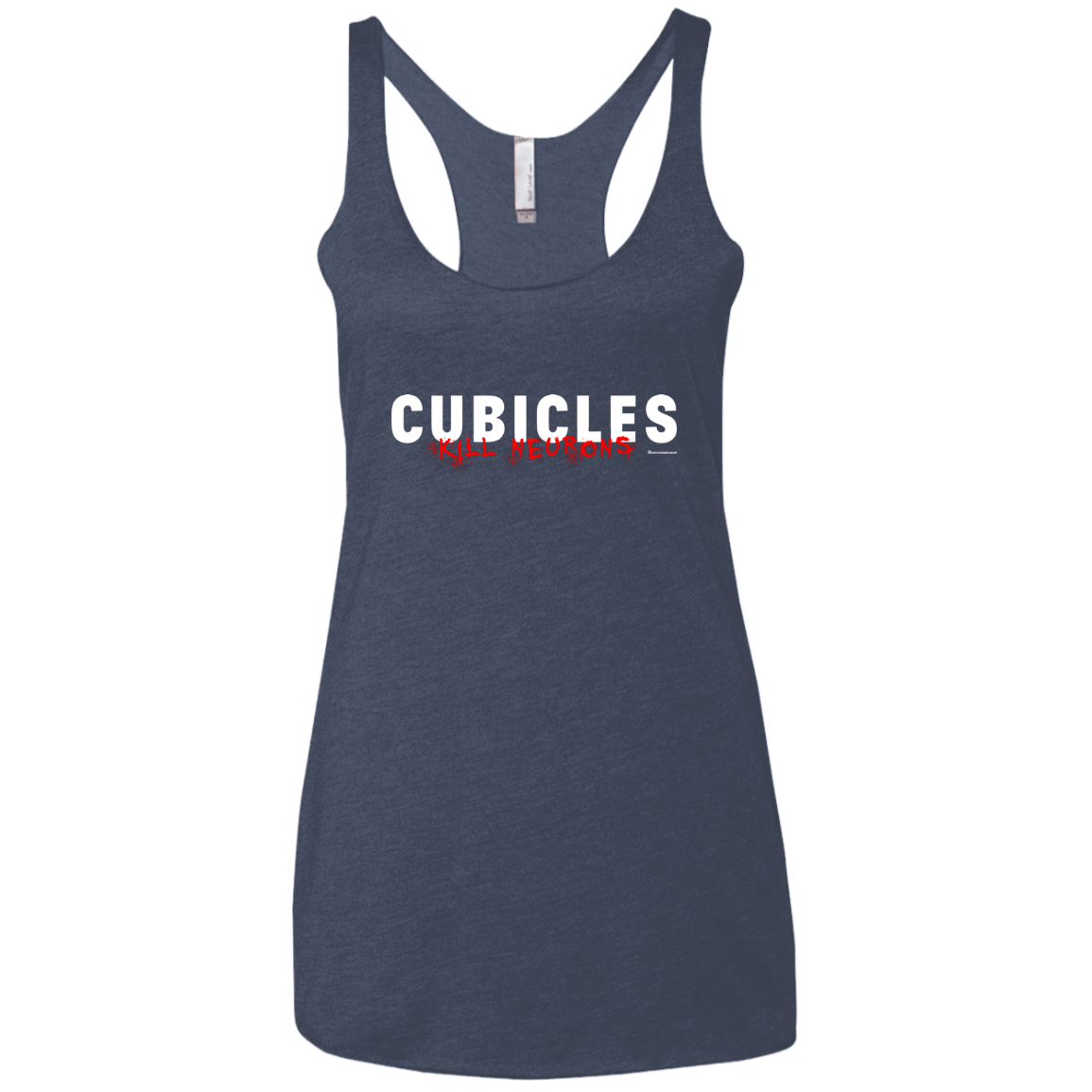 T-Shirts Vintage Navy / X-Small Cubicles Kill Neurons Women's Triblend Racerback Tank