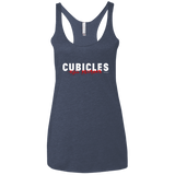 T-Shirts Vintage Navy / X-Small Cubicles Kill Neurons Women's Triblend Racerback Tank