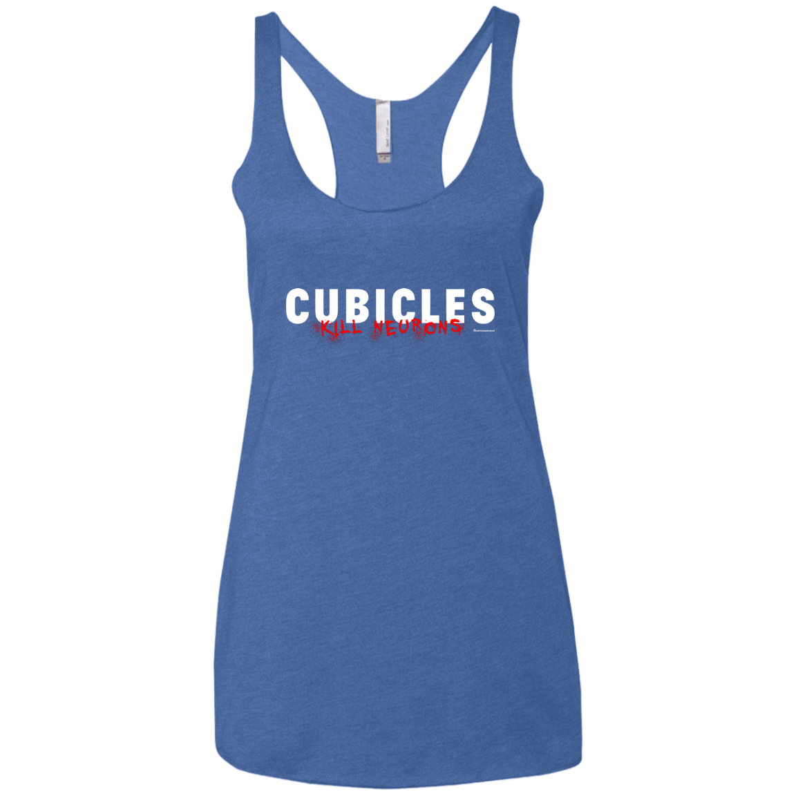 T-Shirts Vintage Royal / X-Small Cubicles Kill Neurons Women's Triblend Racerback Tank