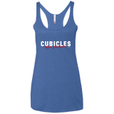 T-Shirts Vintage Royal / X-Small Cubicles Kill Neurons Women's Triblend Racerback Tank