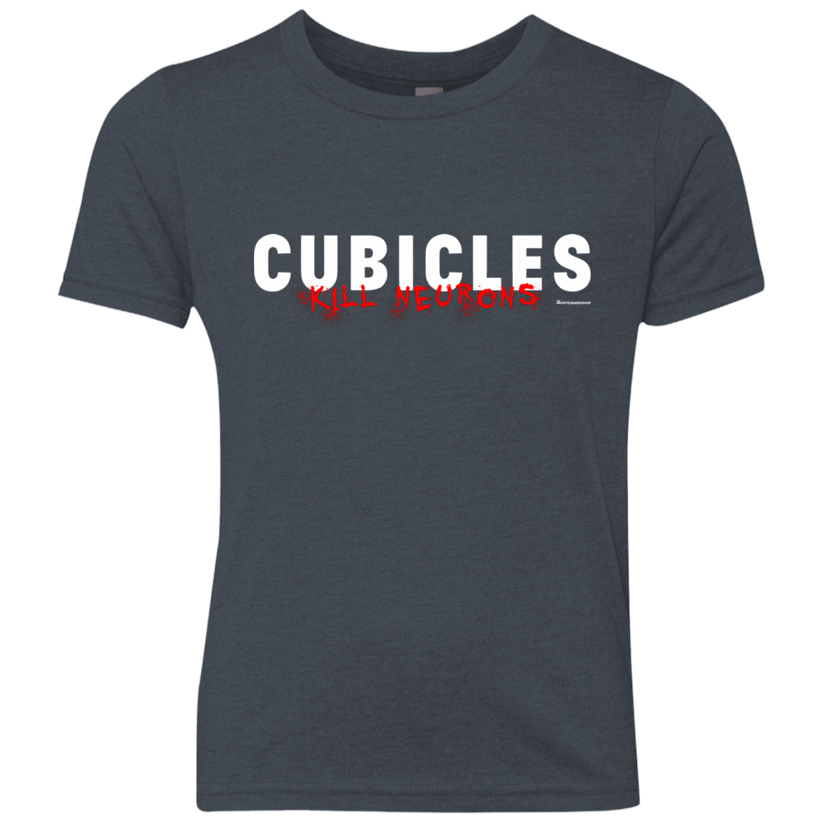 T-Shirts Vintage Navy / YXS Cubicles Kill Neurons Youth Triblend T-Shirt