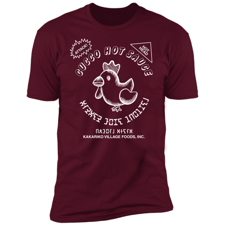 T-Shirts Maroon / S Cucco Hot Sauce Men's Premium T-Shirt