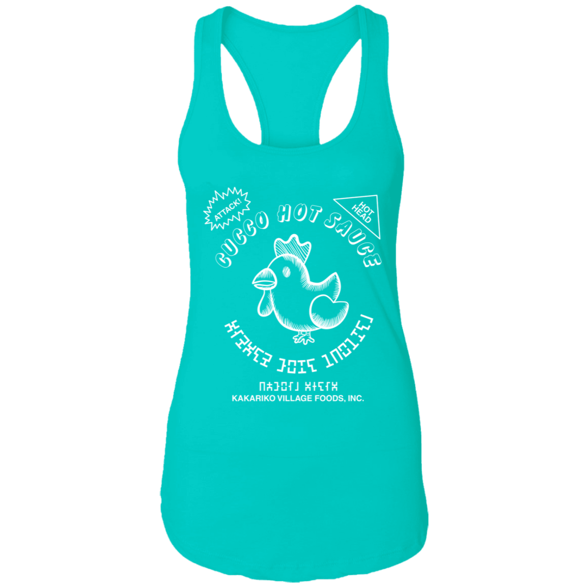 T-Shirts Tahiti Blue / X-Small Cucco Hot Sauce Racerback Tank