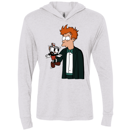 T-Shirts Heather White / X-Small Cup 101 Triblend Long Sleeve Hoodie Tee