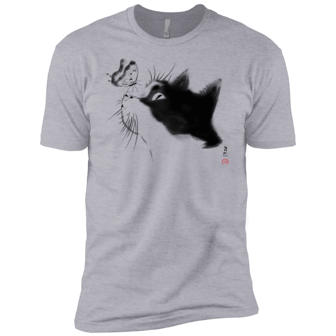 T-Shirts Heather Grey / YXS Curious Cat Boys Premium T-Shirt