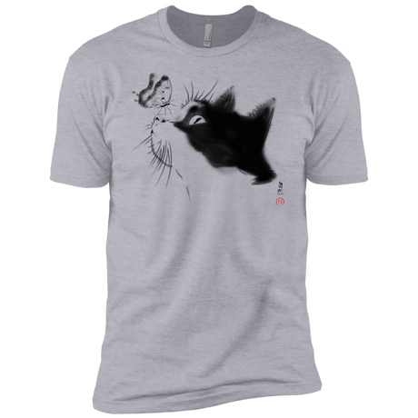 T-Shirts Heather Grey / YXS Curious Cat Boys Premium T-Shirt
