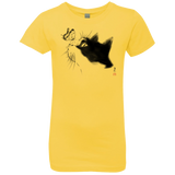 T-Shirts Vibrant Yellow / YXS Curious Cat Girls Premium T-Shirt