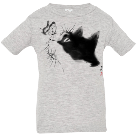 T-Shirts Heather Grey / 6 Months Curious Cat Infant Premium T-Shirt