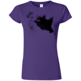 T-Shirts Purple / S Curious Cat Junior Slimmer-Fit T-Shirt